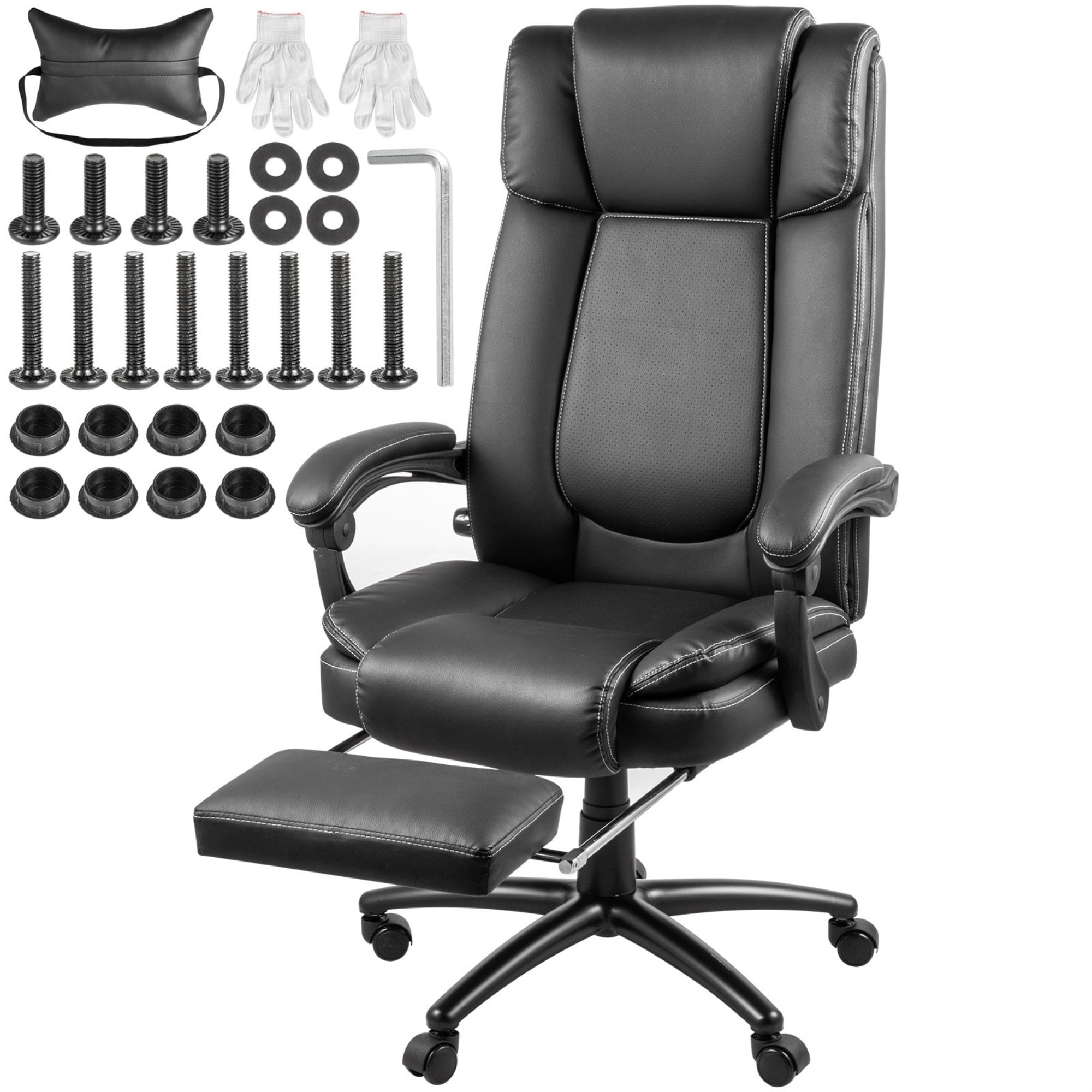 VEVOR Office Chair with Adjustable Lumbar Support, High Back