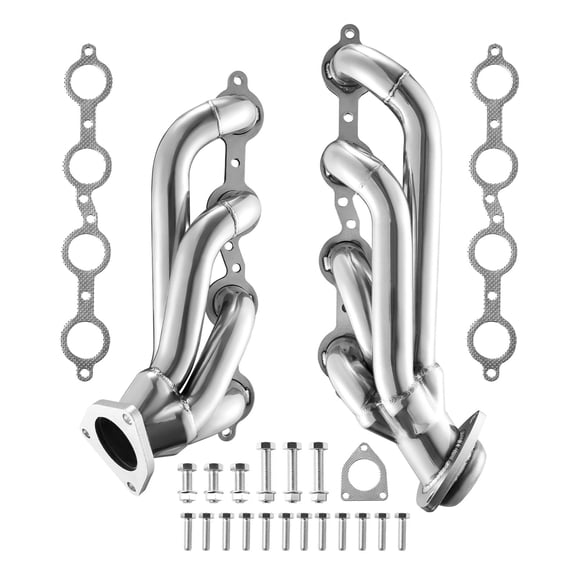 VEVOR Exhaust Headers Manifold Replacement Rust-Resistant Stainless Steel, Compatible with 2002-2013 Chevy Silverado 1500 4.8L 5.3L 6.0L 6.2L, 2007-2016 2500HD 3500HD 6.0L,2007 Classic 4.8L 5.3L 6.0L