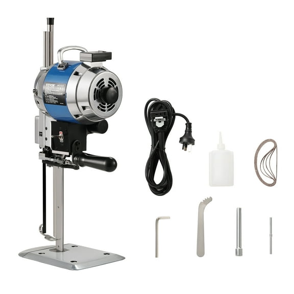 VEVOR Fabric Cutter,750W High-Speed Straight Knife Cloth Cutting Machine,9.8" Alloy Steel Blade,Industrial Fabric Cutting Machine with Automatic Knife Sharpen,for Multilayer Fabric Leather Cloth
