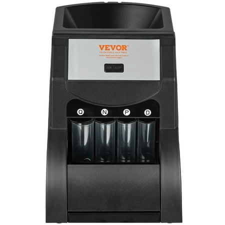 VEVOR Fast USD Coin Sorter and Counter, 230 Coins/Min with 4 Coin Tubes & Wrapping Function