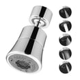 thumbnail image 1 of VEVOR 360° Rotating Faucet Aerator,5-Function 5-Flow Sink Sprayer Attachment,Bathroom Faucet Extender Head Replacement for 15/16inch Female Thread with Adapter & 55/64 inch Male, 1 of 9