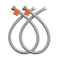 thumbnail image 1 of VEVOR Faucet Hose Connector, 24-Inch Length, 3/8 Inch Comp x 1/2 Inch FIP 2-Pack Braided Stainless Steel Faucet Supply Line, Faucet Hose Connects Kitchen Bathroom Sink to Water Supply, Certified Safe, 1 of 9