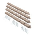 thumbnail image 1 of VEVOR Faux Stone Landscape Edging, 46.4 x 2.2 in Realistic Lawn Edging, Flexible Brick-Sized Garden Edging Border with Anchoring Spikes, Fade-Resistant Yard Edging for Driveways Walkway Brown, 1 of 9
