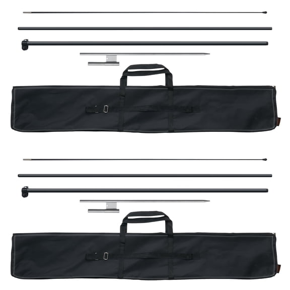 VEVOR Feather Flag Pole Kit, 2 Packs Swooper Flag Pole 12.7 ft, Sign Flag Poles for Business Advertising Flags Outdoor, with Ground Stakes and A Carrying Bag (Flag Not Included)