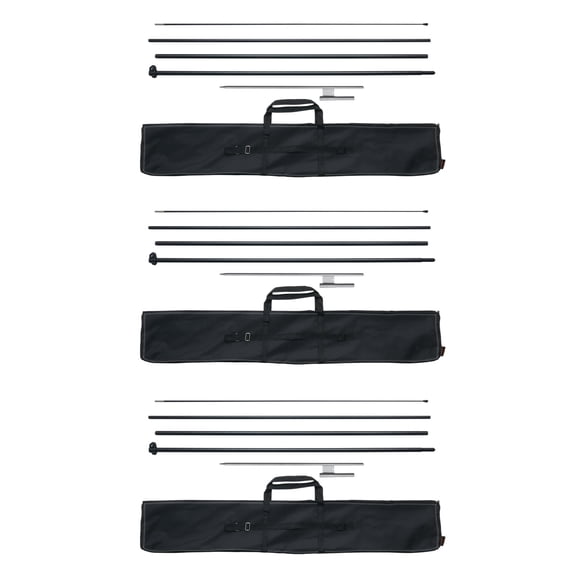VEVOR Feather Flag Pole Kit, 3 Packs Swooper Flag Pole 16.3 ft, Sign Flag Poles for Business Advertising Flags Outdoor, with Ground Stakes and A Carrying Bag (Flag Not Included)