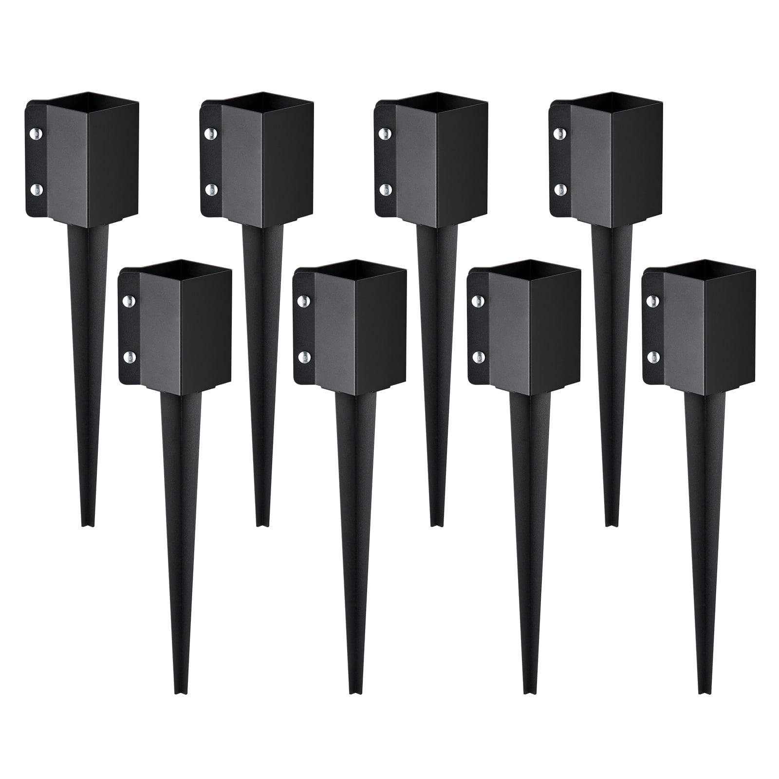 VEVOR Fence Post Anchor Ground Spike, 8 pack 24 x 4 x 4 inches Outer ...