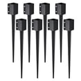 thumbnail image 1 of VEVOR Fence Post Anchor Ground Spike, 8 pack 36 x 4 x 4 inches Outer Diameter (Inner Diameter 3.5 x3.5 inches), Metal Black Powder Coated Post Stake Ground, for Mailbox Deck Garden Railing, 1 of 9
