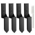 thumbnail image 1 of VEVOR Fence Post Anchor Repair Kit, 4 Pack Inner Diameter 3.5 x3.5 Inches Heavy Duty Steel Fence Post Support Stakes, Anchor Ground Spike for Repair Tilted, Broken Wood Fence Post, Enveloping, 1 of 9