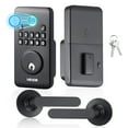 thumbnail image 1 of VEVOR Fingerprint Door Lock Set, Electronic Biometric Deadbolt Keyless Entry Door Lock with Handle, Pioneering Easy-Grip Design, Auto Locking, One-Time Code, Anti-Peeking Password, Matte Black, 1 of 9