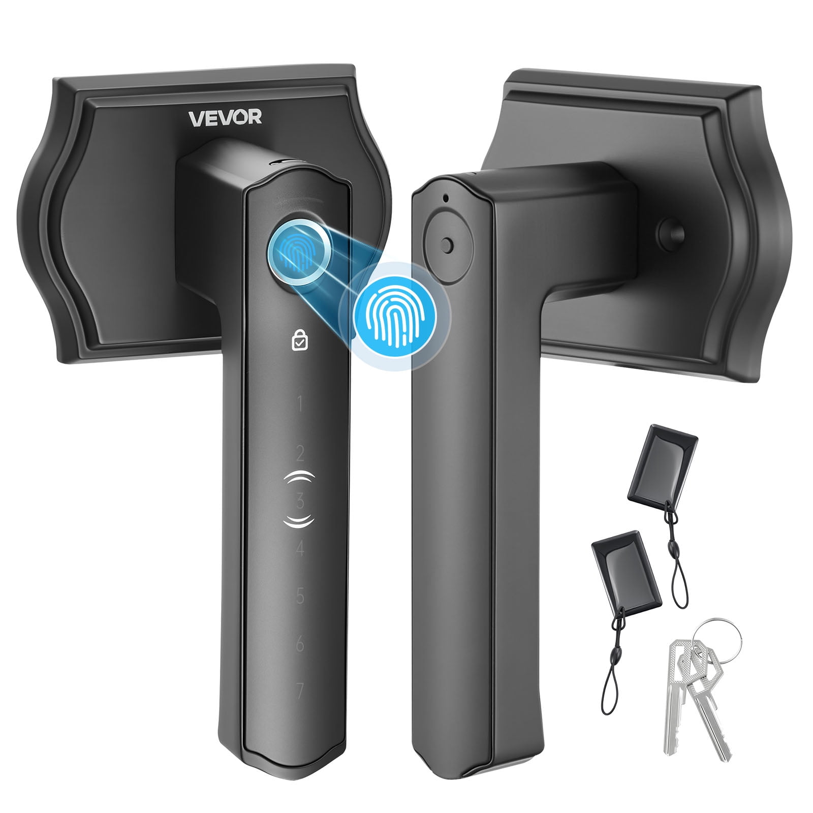 VEVOR Fingerprint Door Lock Set, Electronic Biometric Knob Keyless ...