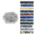 thumbnail image 1 of VEVOR Fire Glass, 10 LBS / 4.5 KG High-Temperature Resistant Fireplace Rocks, 1/2-Inch / 12.7 mm Reflective & Smokeless Firepit Glass Rock, High Luster Stone Landscaping for Fire Pit Table, Clear, 1 of 9