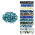 thumbnail image 1 of VEVOR Fire Glass, 20 LBS / 9 KG High-Temperature Resistant Fireplace Rocks, 1/2-Inch / 12.7 mm Reflective & Smokeless Firepit Glass Rock, High Luster Stone Landscaping for Fire Pit Table, Aqua Blue, 1 of 9