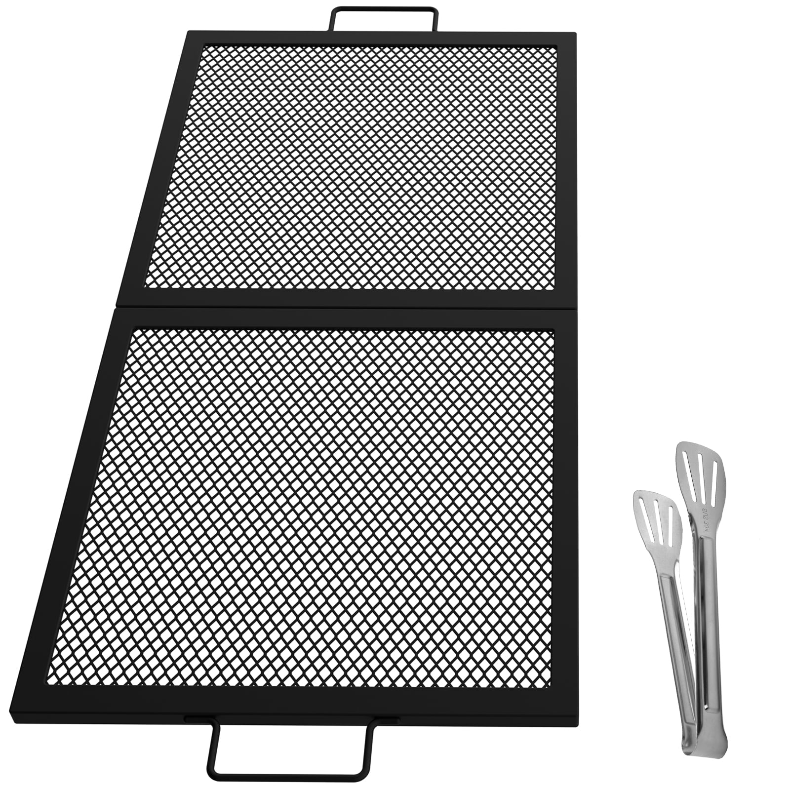 VEVOR Fire Pit Grill Grate, Foldable Rectangle Cooking Grate, Heavy