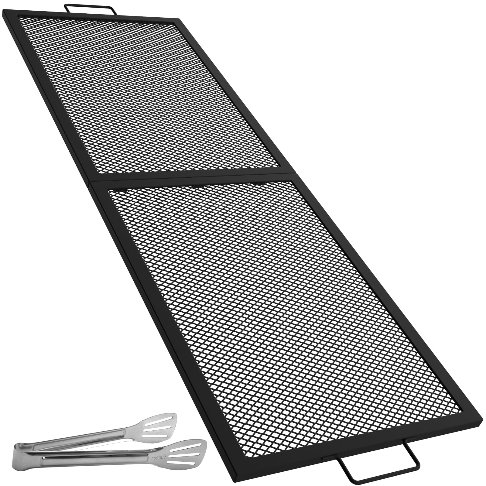 Miumaeov Foldable Grill, Folding BBQ Grill Rack Campfire Fire Pit Cooking  Grate Rack Griddle Plate, Barbecue Net Table Wrought Iron