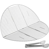 VEVOR Fire Pit Grill Grate, Foldable Round Cooking Grate, Solid Stainless Steel Campfire BBQ Grill with Foldable Side & Lightweight for Outdoor Campfire Party & Gathering, 36 inch Silver