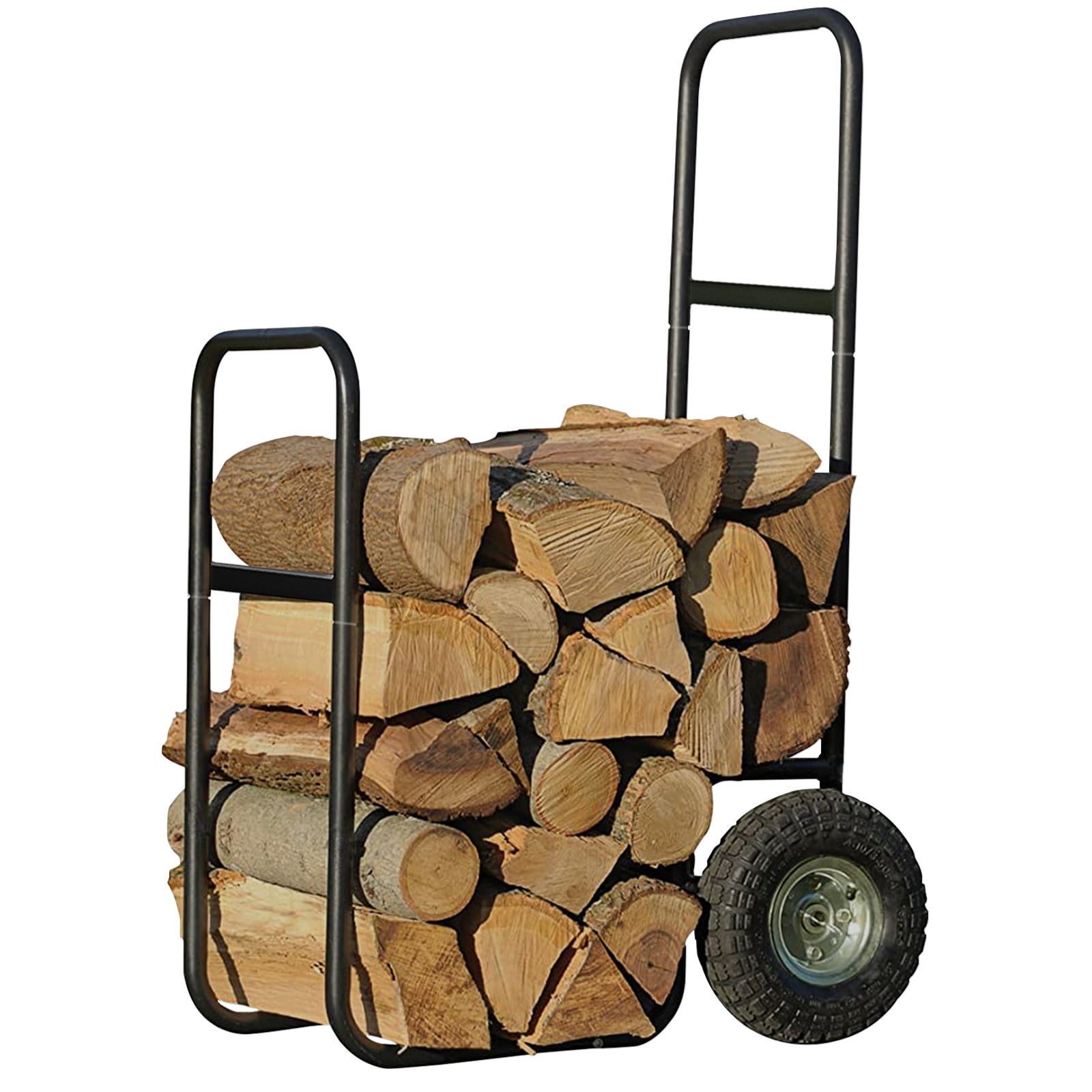 VEVOR Firewood Cart Wood Rack Mover 220 lbs Load, Firewood Log Cart w