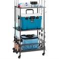 thumbnail image 1 of VEVOR Fishing Rod Holder for 10-Rods, Mobile Fishing Pole Rack Cart with Wheels, Fish Gear Equipment Organizer for Garage Home Indoor Use, for Tackle Box Reel Accessories Storage, Gifts for Men, 1 of 9