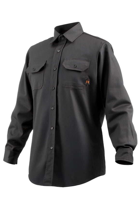 Flame Resistant Welding Jacket, 7oz. FR Shirts for Men, Machine Washable Cotton Heat-Resistant Welding Shirt, Meets ATPV 9.2 Cal/cm Arc Rating - XL Size