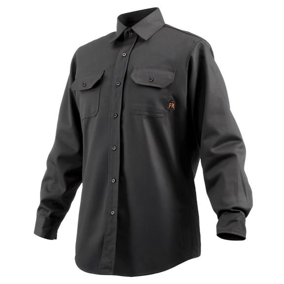 VEVOR Flame Resistant Welding Jacket, 7oz. FR Shirts for Men, Machine Washable Cotton Heat-Resistant Welding Shirt, Meets ATPV 9.2 Cal/cm Arc Rating - XXL Size