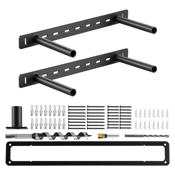 VEVOR Floating Shelf Brackets 2 Pcs, 150 lbs/68 kg Weight Capacity, 16x6.2x1.5 inch / 406.4x157.4x38.1 mm, Heavy Duty Hidden Shelf Brackets Support, Wall Mounting Invisible Floating Shelves Bracket