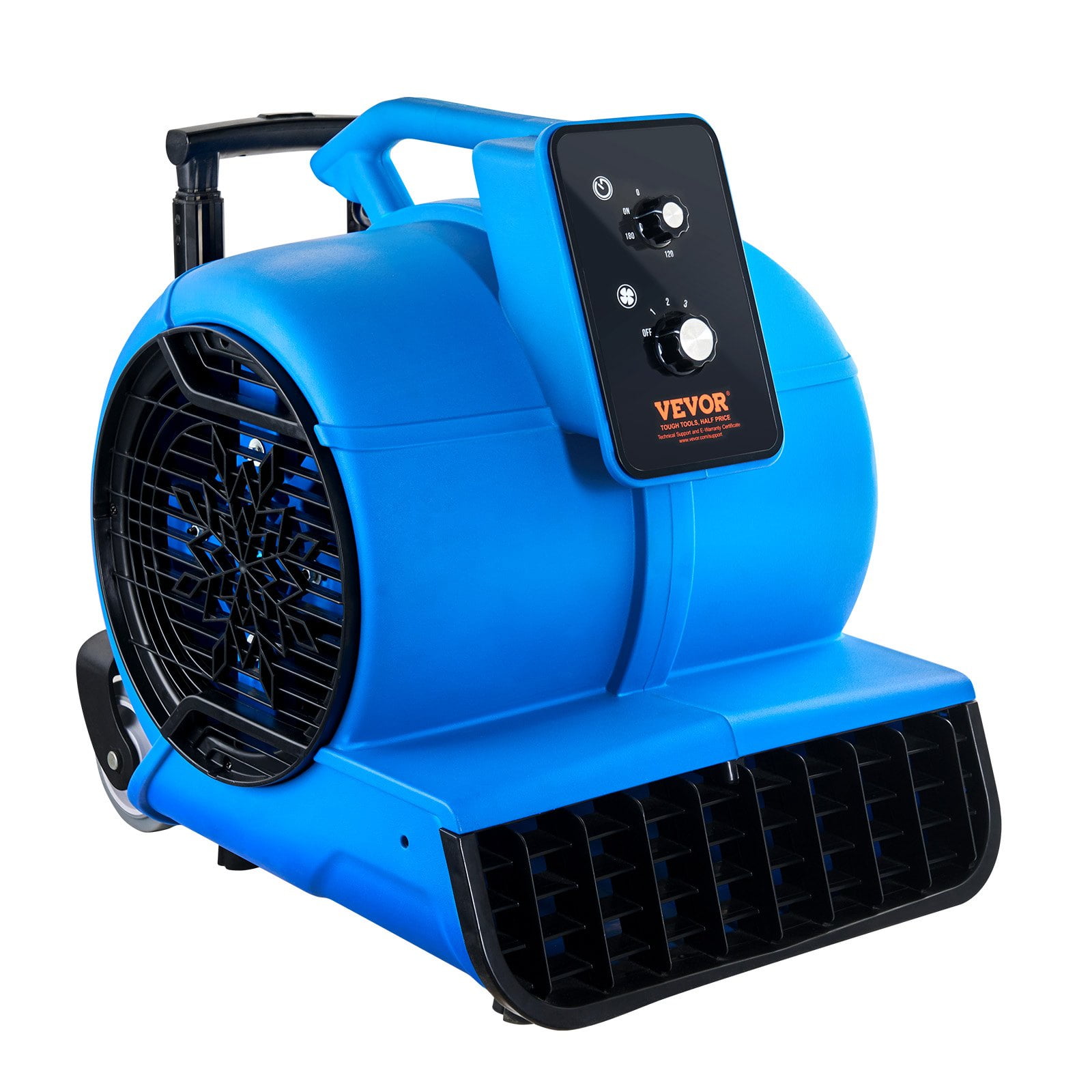 VEVOR Floor Blower, 4000 CFM Air Mover, 3-Speed 1560 RPM Fan with 3 Blowing Angles