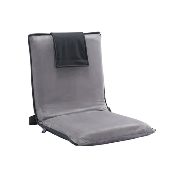 VEVOR Floor Chair, 6-Position Adjustable Meditation Chair with Back Support, Folding Sofa Chair for Reading TV Watching and Gaming, Portable Floor Seat Lounge Sofa Chair for Kids Teens Adults, Gray