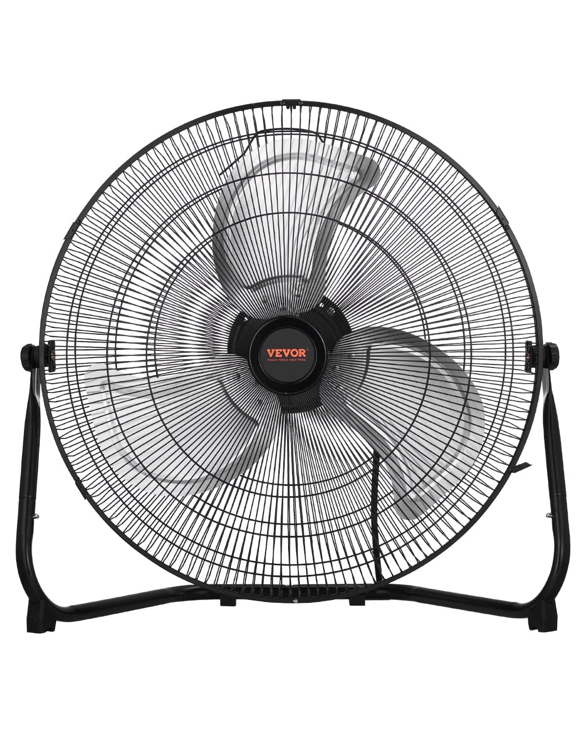 VEVOR Floor Fan, 3 Speeds High Velocity Heavy Duty 18 Inch Industrial Fan,4000 CFM 360° Adjustable Tilt 19.69 ft/sec Airflow Large Metal Fan,for Home, Gym,Office, Garage,Commercial Shop & Bedroom