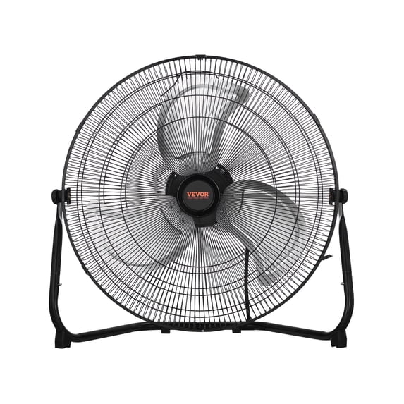 VEVOR Floor Fan, 3 Speeds High Velocity Heavy Duty 18 Inch Industrial Fan,4000 CFM 360° Adjustable Tilt 19.69 ft/sec Airflow Large Metal Fan,for Home, Gym,Office, Garage,Commercial Shop & Bedroom