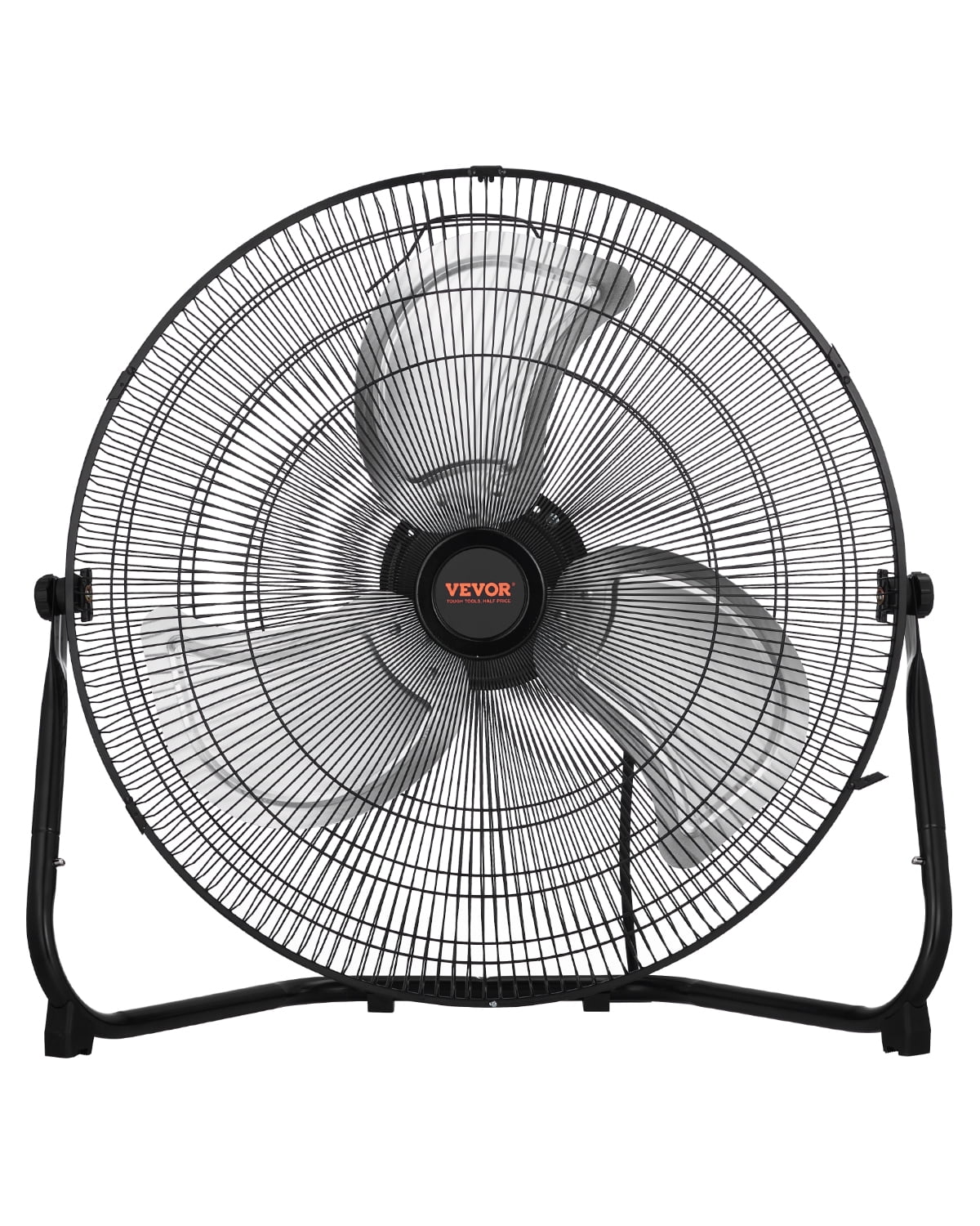 VEVOR Floor Fan,3 Speeds High Velocity Heavy Duty 20 Inch Industrial Fan, 4800 CFM 360 Adjustable Tilt 21.33 ft/sec Airflow Large Metal Fan, for Home, Gym, Office,Garage,Commercial Shop & Bedroom