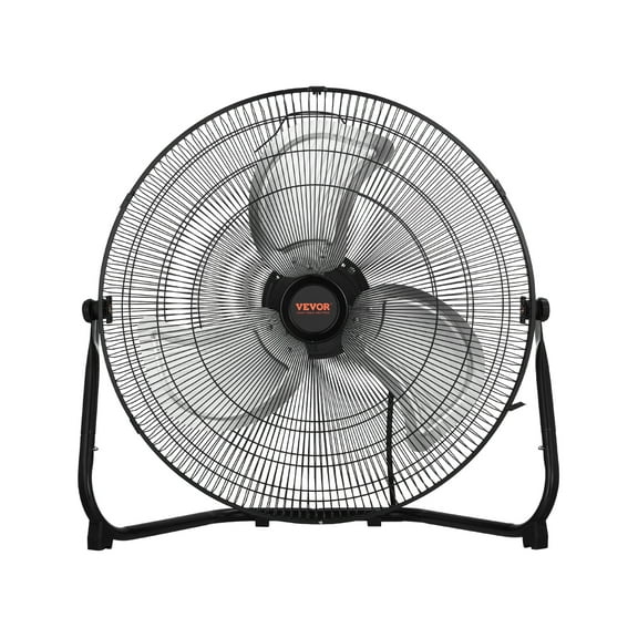 VEVOR Floor Fan,3 Speeds High Velocity Heavy Duty 20 Inch Industrial Fan, 4800 CFM 360 Adjustable Tilt 21.33 ft/sec Airflow Large Metal Fan, for Home, Gym, Office,Garage,Commercial Shop & Bedroom