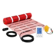 VEVOR Floor Heating Mat, 20 Sq. ft, Electric Radiant In-Floor Heated Warm System with Digital Floor Sensing Thermostat, Includes Installation Monitor, Adhesive Back for Easy Installation on The Floor