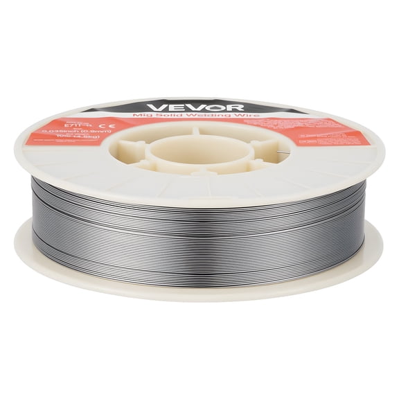 VEVOR Flux Core MIG Welding Wire, E71T-11 0.035-inch 10 LBS, Gasless Mild Steel Welding Wire with Low Spatter for All Position Arc Welding, Self-Shielded for Outdoor Use
