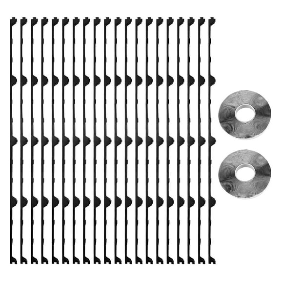 VEVOR Foam Closure Strips, Metal Roof Inside Closure Strip with 2 Rolls of Butyl Tape, High-Density EVA Material Roofing Foam Strips, for Roof Insulation, Noise Reduction & Waterproof (20 Pieces)