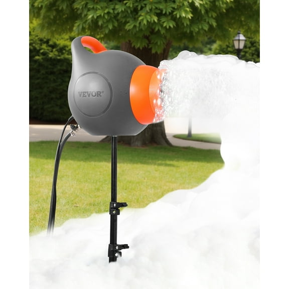 VEVOR Foam Machine, 115 W Party Foam Cannon, Portable Foam Maker with a Tripod Stand, Powerful Foam Party Machine, for Backyard, Pool, Outdoor Events, Birthdays, Celebrations and Party, Grey&Orange