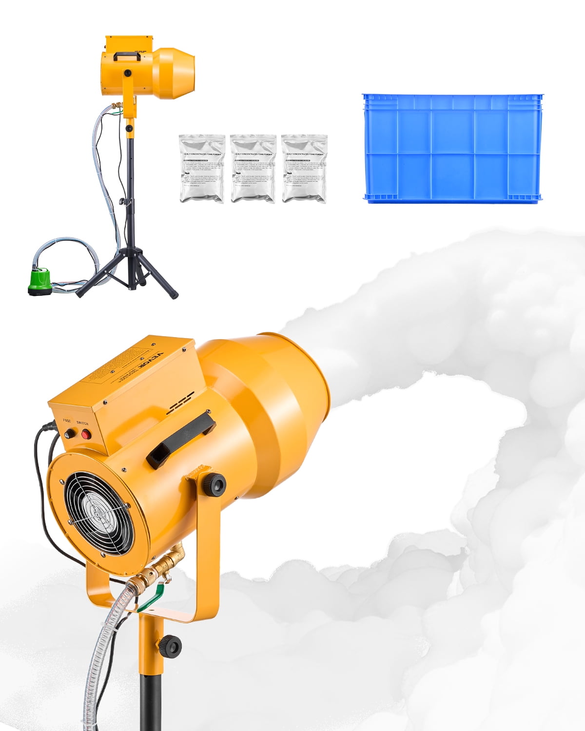 VEVOR Foam Machine, 1200 W Party Foam Cannon, Foam Maker with 3 Packs of Foam Powder, Foam Party Machine with 20 Gal Water Tank, for Backyard, Pool, Outdoor Events, Birthdays, Celebrations & Party