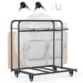 thumbnail image 1 of VEVOR Folding Chair Rack, 400 LBS Capacity, Heavy-duty Chair Cart for 5 Tables+14 Chairs, Chair Storage Dolly Chair Holder w/ Swivel Casters and Locking Wheels,for Party Event,Hotel, Matte Black, 1 of 9