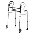 thumbnail image 1 of VEVOR Folding Walker on Wheels, 3-in-1 Stand-Assist Folding Walkers with Adjustable Height and Width, Lightweight Aluminum | Front Wheeled Mobility Aid for Elderly Handicapped Disabled, Up to 350LBS, 1 of 9