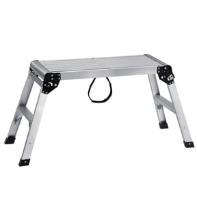 VEVOR Folding Work Platform, 330 lbs Load Capacity, Aluminum Drywall Stool Ladder, Heavy Duty Work Bench w/ Non-Slip Feet, Ideal for Washing Vehicles, Cleaning, Painting, Decorating