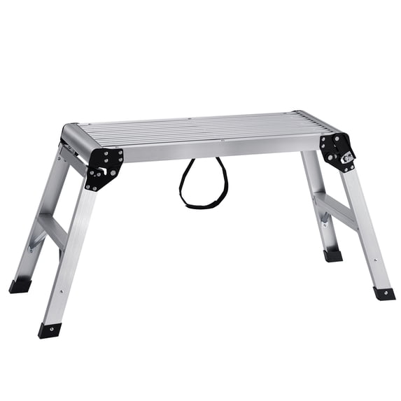 VEVOR Folding Work Platform, 330 lbs Load Capacity, Aluminum Drywall Stool Ladder, Heavy Duty Work Bench w/ Non-Slip Feet, Ideal for Washing Vehicles, Cleaning, Painting, Decorating