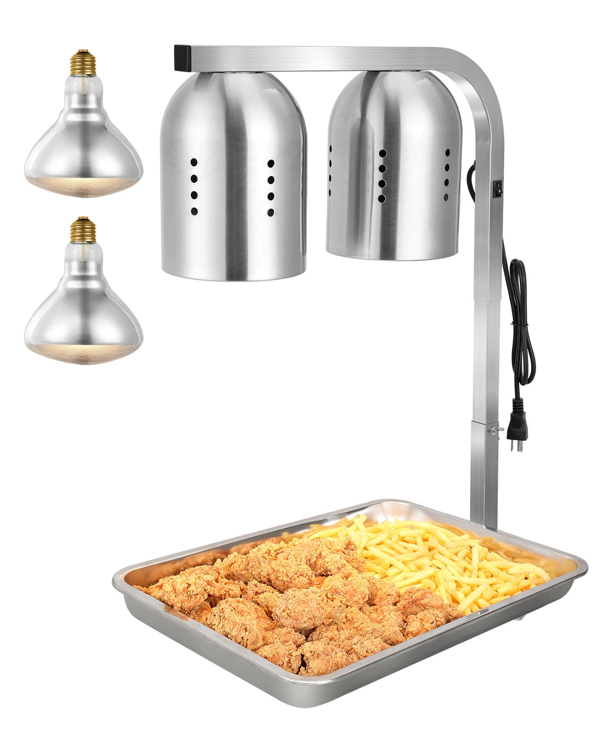 Reviews For Food Heat Lamp, 500W Bulbs, Commercial Food Warmer Light, Electric Stainless Steel French Fry Heating Lamp, Free-standing, Catering Food Warming Equipment For Kitchen Buffet Restaurant, Silver | US