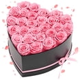 thumbnail image 1 of VEVOR Forever Flowers, 27 Preserved Roses in a Heart Shape Box, Eternal Flowers Immortal Bouquet Birthday Present for Women Her Wife Mothers, Anniversary, Valentine's Day,Christmas, Pink, 1 of 9