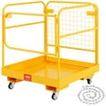 thumbnail image 1 of VEVOR Forklift Safety Cage, 1200 lbs Load Capacity, 36 x 36 inches Folding Forklift Work Platform with Lockable Swivel Wheels, Drain Hole & Device Chain, Holds 1 to 2 Adults, Perfect for Aerial Work, 1 of 9