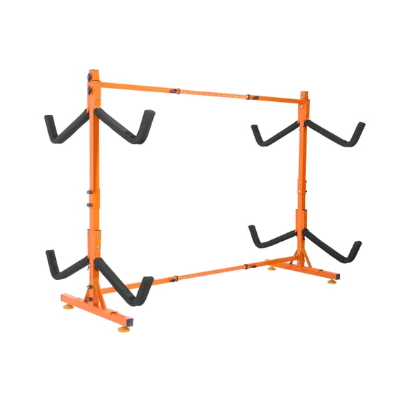VEVOR Freestanding Kayak Storage Rack, Kayak Stand for 4 Kayak Canoe Paddleboard, Heavy-duty Steel Kayak Hanger Holder with Padded Arms and Adjustable Width,220LBS Max Load,for Indoor Outdoor Garage