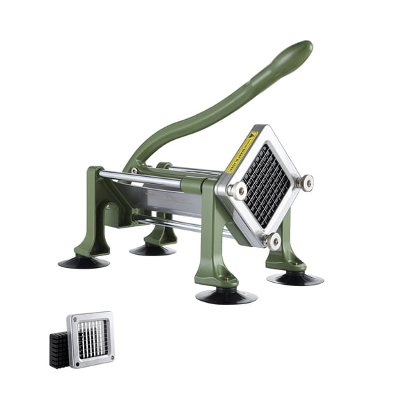 VEVOR French Fry Cutter, Potato Slicer with 3/8-Inch Stainless Steel Blade, Manual Potato Cutter Chopper with Suction Cups, Great for Potato, French Fries, Cucumber, Vegetables, Carrot