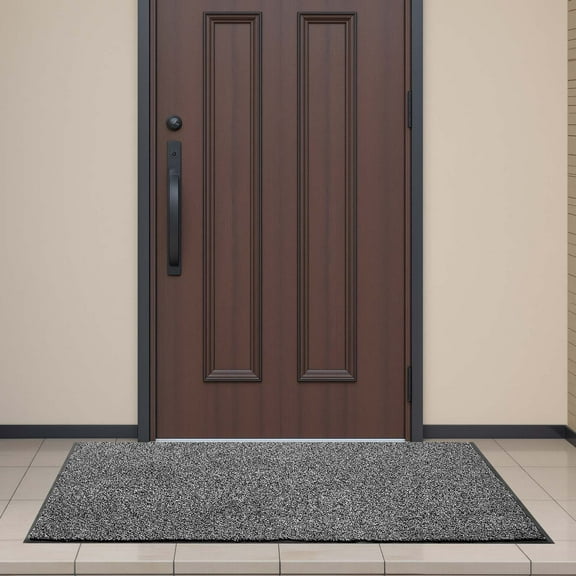 VEVOR Front Door Mat, 5 x 3 ft Commercial Floor Mat for Indoor and Outdoor, Industrial Entrance Carpet with PVC Backing, Heavy Duty Washable Entry Rug for Hallway, Kitchen, Balcony, Garage, Grey