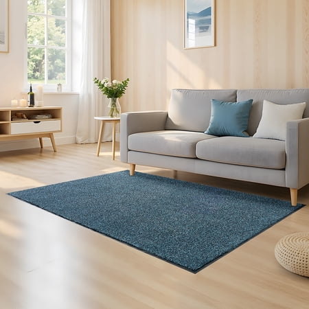 VEVOR Front Door Mat,6 x 4 ft Commercial Floor Mat for Indoor and Outdoor, Industrial Entrance Carpet with PVC Backing, Heavy Duty Washable Entry Rug for Hallway, Kitchen, Balcony, Garage, Slate Blue