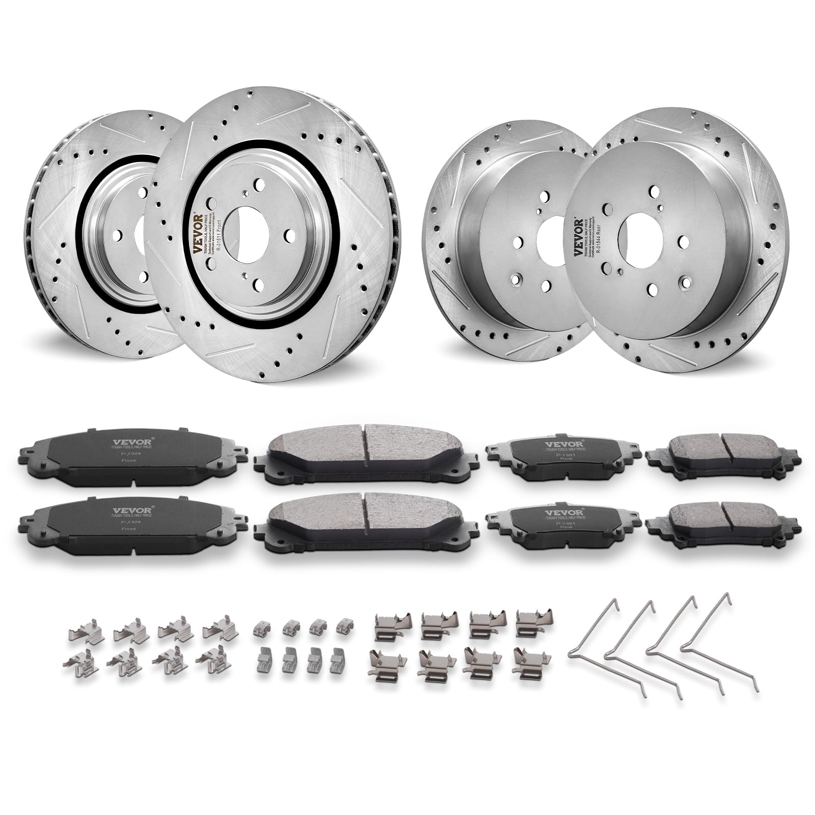 Lexus Rx 350 Rear Brake Rotor Replacement VEVOR Front and Rear Brake Kit Compatible with Toyota Sienna ...