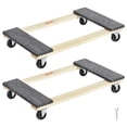 thumbnail image 1 of VEVOR Furniture Dolly, 1000 lbs Each Load Capacity,2 Packs, 18" x 30", 8 x 3" PP Swivel Casters,Heavy Duty Hardwood Furniture Moving Dolly,Mover's Dolly, Moving Cart with Wheels for Heavy Furniture, 1 of 9