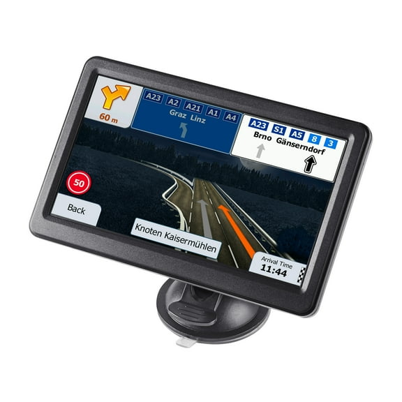 VEVOR GPS Navigator for Car, 7 inch Touch Screen 16GB GPS Navigation System with Lifetime Map Updates, Voice Turn-by-Turn Guidance,Speed and Red Light Warning, Custom Truck Routing, for Car Truck RV