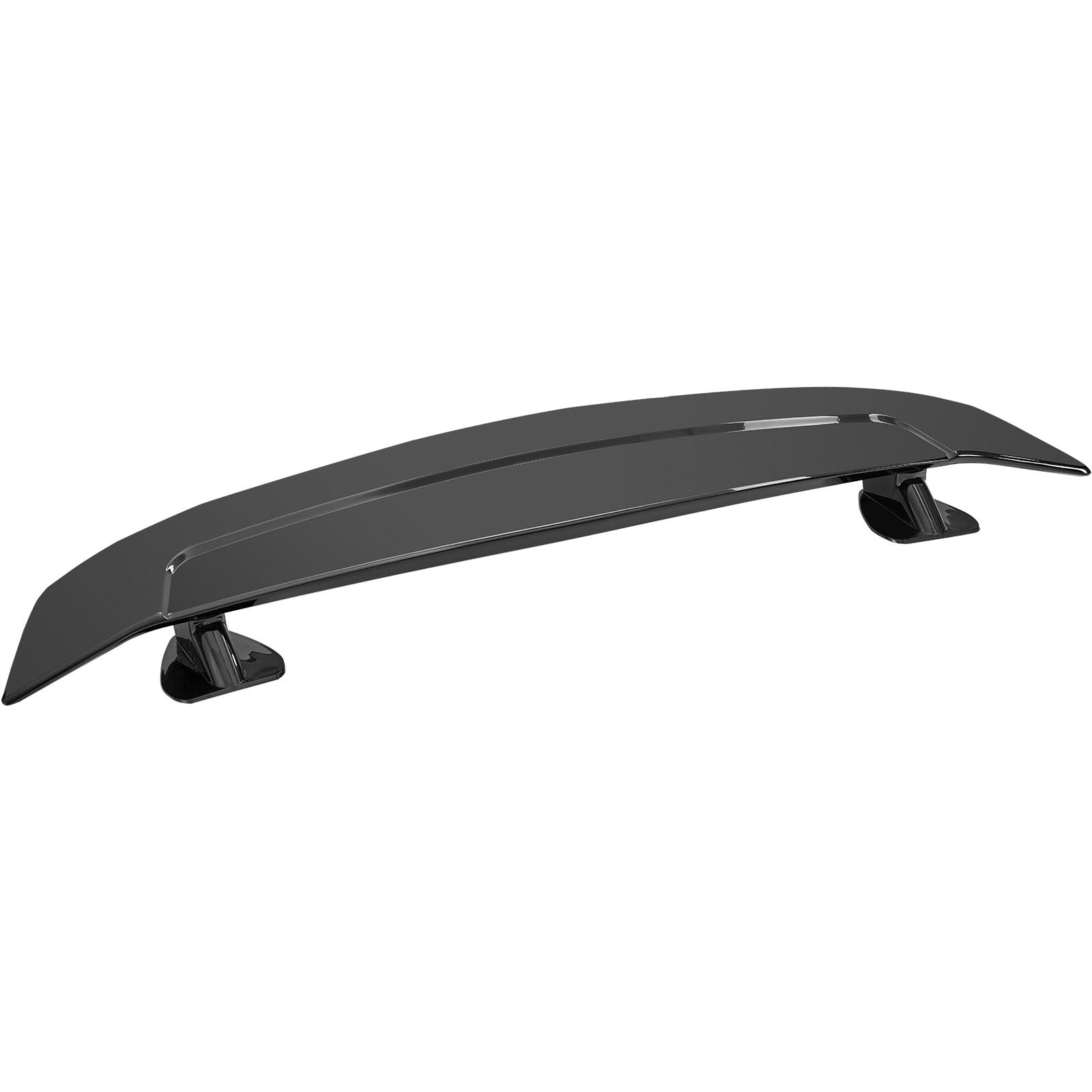 46 Inch Universal Rear Spoiler - ABS Plastic, Carbon Fiber Pattern, For Car Trunk, Double-Sided Tape Install